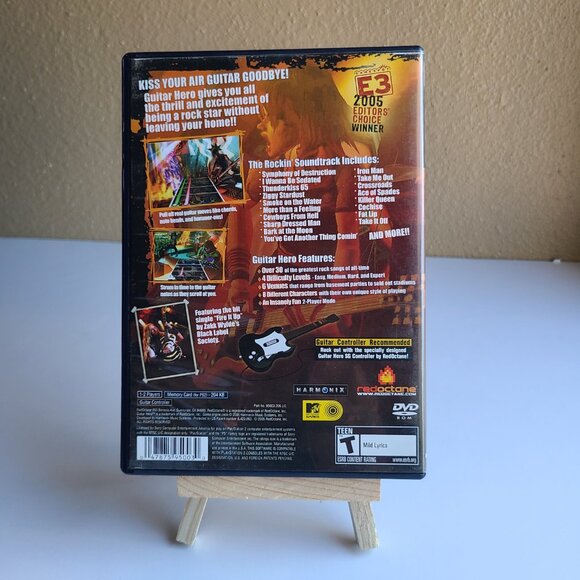 Playstation 2 PS2 Guitar Hero Game Rated T 2005 Red Octane Harmonix 1483 - Picture 2 of 3